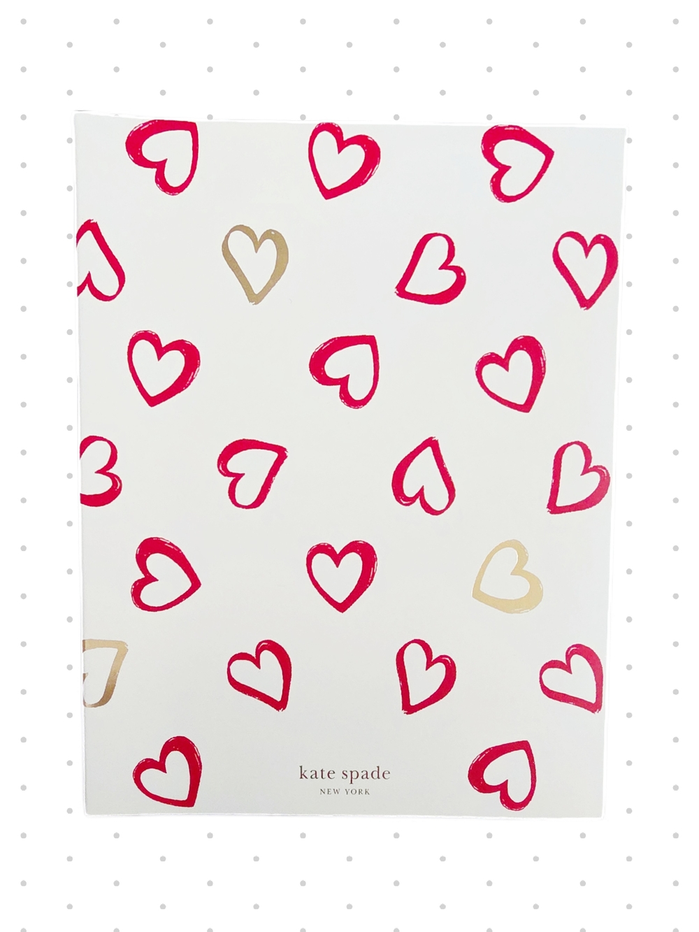 kate spade - Heart Print Concealed Spiral Notebook